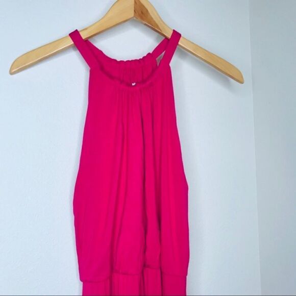 𝅺rachel Zoe Blousen Halter Pink Fuchsia Midi Dress - Picture 4 of 11